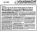 Urkunde - 028 1969 Volkswacht Juni